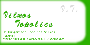 vilmos topolics business card